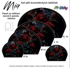 OB Kosmetická taštička Mia - Gothic růže Návod zdarma – tisk na objednávku – výběr z variant