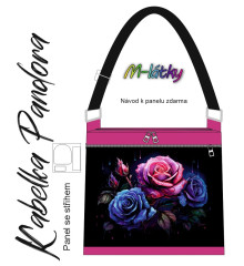 OB Panel k ušití - Crossbody kabelka Pandora - růže vlastní tisk na objednávku - výběr z variant