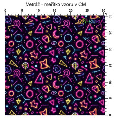 OB Metráž neonové vzory náš tisk na objednávku – výběr z materiálů