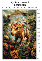 MOB Panel bez střihu - dino tisk na objednávku výběr z rozměrů a materiálů