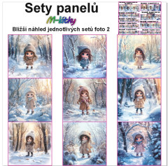 OB Set panelů dle výběru - Holčičky v zimě na objednávku - výběr z rozměrů a materiálů - vzhled jednotlivých setů foto 2