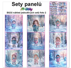 OB Set panelů dle výběru - Holčičky v zimě na objednávku - výběr z rozměrů a materiálů - vzhled jednotlivých setů foto 2