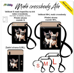 OB Panel - Malá crossbody Ála - výběr z rozměrů  - Francouzský buldoček návod k panelu zdarma - více v popisu produktu