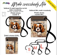 OB Panel - Malá crossbody Ála- výběr z rozměrů - Kavalír King Charles španěl návod k panelu zdarma - více v popisu produktu