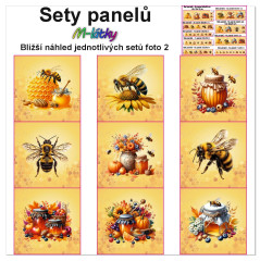 MOB Set panelů dle výběru - Včely na objednávku - výběr z rozměrů a materiálů - vzhled jednotlivých setů foto 2