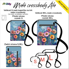 OB Panel - Malá crossbody Ála - výběr z rozměrů - Malované vlčí máky návod k panelu zdarma - více v popisu produktu