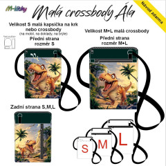 OB Panel - Malá crossbody Ála - výběr z rozměrů - Dino /T-Rex návod k panelu zdarma - více v popisu produktu