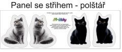 OB Panel k ušití  - 3D dekorativní polštář velikost L - Britská kočka výběr z variant