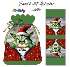 MOB Dárkový sáček malý Vánoční nevím - panel se střihem náš tisk na objednávku - výběr z variant