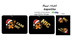 MOB Kapsička k nákupní tašce/kosmetická taštička - Vánoční nic Panel k ušití - náš tisk na objednávku