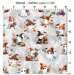 OB Metráž Duchové - halloween náš tisk na objednávku – výběr z materiálů