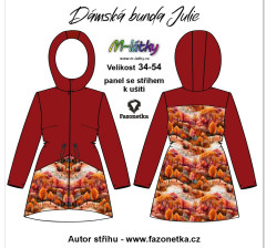 OB F - Panel se střihem dámská bunda Julie - Podzimní les Digitální tisk m-látky - výběr z variant  střih Fazonetka