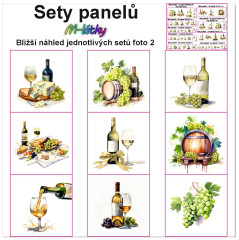 MOB Set panelů dle výběru - Bílé víno na objednávku - výběr z rozměrů a materiálů - vzhled jednotlivých setů foto 2