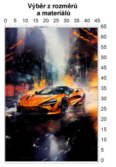 MOB Panel - výběr z rozměrů - Žluté auto Materiál - výběr z variant