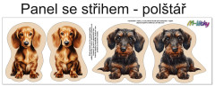OB Panel k ušití  - 3D dekorativní polštář velikost L - Jezevčík výběr z variant