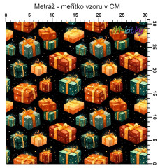 OB Metráž Vánoční dárky náš tisk na objednávku – výběr z materiálů