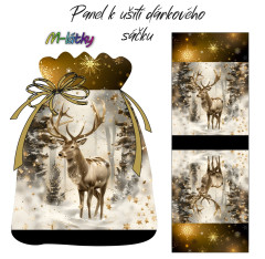 MOB Dárkový sáček malý Jelen - panel se střihem náš tisk na objednávku - výběr z variant
