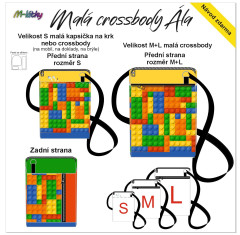 MOB Panel - Taštička Ála (obal na mobil) - kostky (stavebnice) návod k panelu zdarma - více v popisu produktu