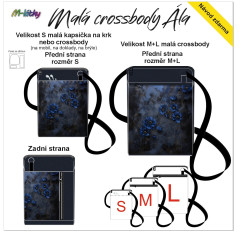 MOB Panel - Taštička Ála (obal na mobil) - modré květy návod k panelu zdarma - více v popisu produktu