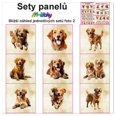 MOB Set panelů dle výběru - Zlatý retrívr na objednávku - výběr z rozměrů a materiálů - vzhled jednotlivých setů foto 2