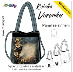 MOB Panel se střihem - kabelka Veronika - vintage květy fotonávod v popisu produktu - výběr z rozměrů