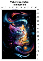 MOB Panel - výběr z rozměrů - Magická kočka Materiál - výběr z variant