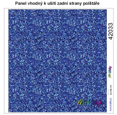 OB Panel k ušití  - dekorativní polštář - zadní strana - Modrá výběr z variant