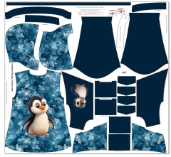 F - Panel dětská bunda Julie – Dívka s kočkou   - s tímto velkým obrázkem není vhodné šít do bundy stahovací tunýlek (1)