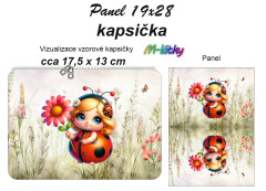 MOB Panel k ušití - kapsička k nákupní tašce/kosmetická taštička - Beruška vlastní tisk na objednávku