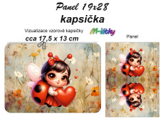 MOB Panel k ušití - kapsička k nákupní tašce/kosmetická taštička - Beruška vlastní tisk na objednávku