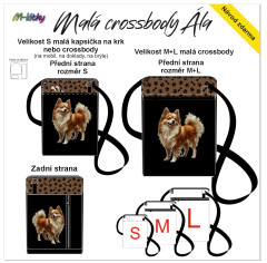 MOB Panel - Malá crossbody Ála - výběr z rozměrů - Německý špic návod k panelu zdarma - více v popisu produktu