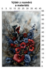 MOB Panel - výběr z rozměrů - Květy Materiál - výběr z variant