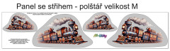 MOB Panel k ušití  - 3D dekorativní polštář velikost M - Vlak výběr z variant