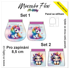MOB Panel - Mincovka Flexi (pérko 8,5 nebo 10 cm) - jednorožec tisk na objednávku