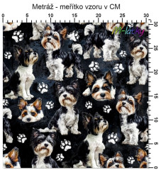 OB Metráž Biewer teriér náš tisk na objednávku – výběr z materiálů