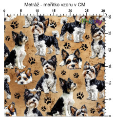 OB Vzor - Biewer teriér výběr z variant materiálu - vlastní tisk na objednávku