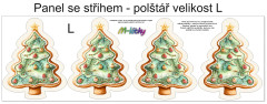 MOB Panel k ušití  - 3D dekorativní polštář velikost L - perníček stromek výběr z variant