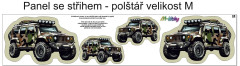 OB Panel k ušití  - 3D dekorativní polštář velikost M - Off Road výběr z variant