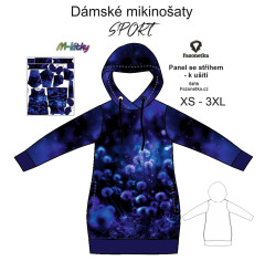 F - Panel k ušití  - dámské mikinošaty SPORT XS - XXXL (střih Fazonetka) - Zimní domečky (3)