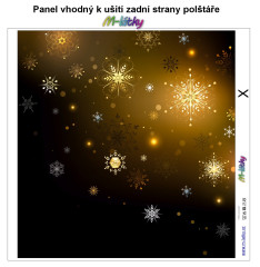 MOB Panel k ušití  - dekorativní polštář - zadní strana - vločky výběr z variant