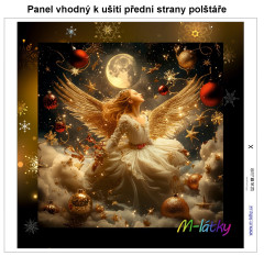 MOB Panel k ušití  - dekorativní polštář - Vánoční anděl výběr z variant