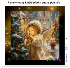MOB Panel k ušití  - dekorativní polštář - Vánoční andílek výběr z variant