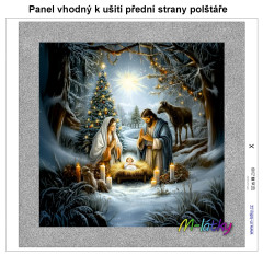 MOB Panel k ušití  - dekorativní polštář - Betlém výběr z variant