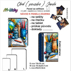 OB Panel se střihem - obal Jarda -  na sešity, čtečku, tablet a další - škola fotonávod v popisu produktu - výběr z rozměrů