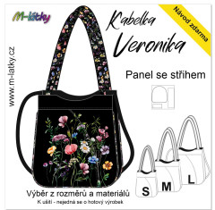 MOB Panel se střihem - kabelka Veronika - luční květy fotonávod v popisu produktu - výběr z rozměrů