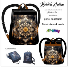 MOB B Panel batoh Adam - mandala panel se sřihem tisk na objednávku