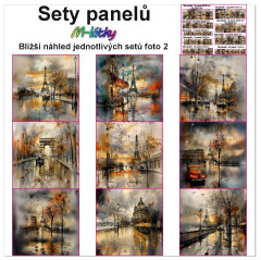 MOB Set panelů dle výběru - Paříž - Eiffel na objednávku - výběr z rozměrů a materiálů - vzhled jednotlivých setů foto 2