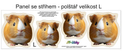 MOB Panel k ušití  - 3D dekorativní polštář velikost L - Morče výběr z variant
