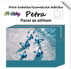MOB Panel k ušití - kosmetická taštička Petra - Motýli na pláži vlastní tisk na objednávku - výběr z variant