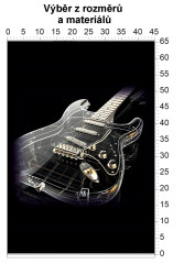 MOB Panel bez střihu - kytara tisk na objednávku výběr z rozměrů a materiálů
